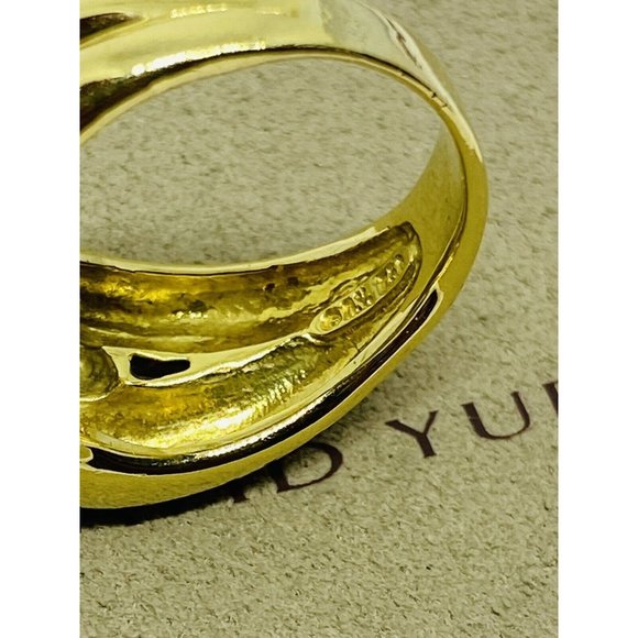 Rare David Yurman Labyrinth Solid 18K Yellow Gold Ring Size 8.75 SOLID 18k 750 - Picture 5 of 9
